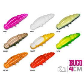 Artificial larvae Delphin BUGO Cheese / 15 pcs 4cm / KAKAO