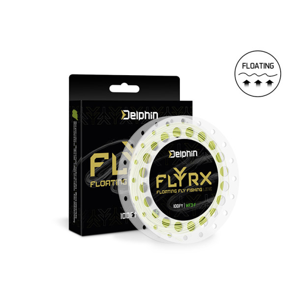 Fly fishing braided line Delphin FLYRX WF5-F / 100 FT