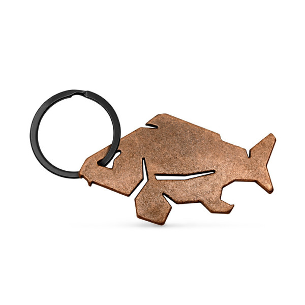 Key chain with a bottle opener Delphin CARPENER Bronze