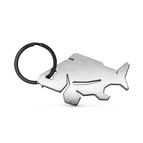 Key chain with a bottle opener Delphin CARPENER Silver
