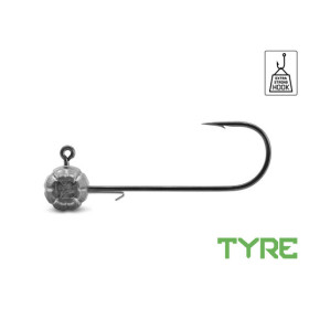 Jig head with a grub keeper Delphin TYRE / 5 pcs 5g-1/0