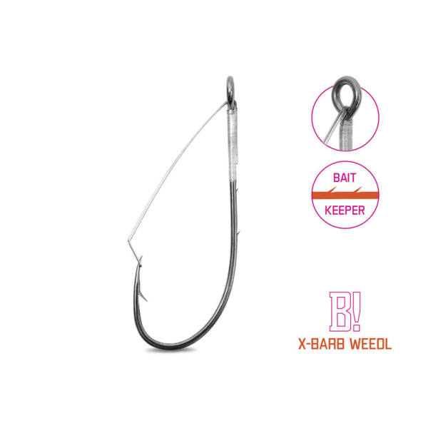 Cheburashka hook Delphin B! X-BARB WEEDL / 8pcs 1/0