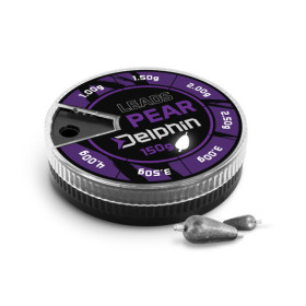 Delphin LEADS set of pear sinkers with a tube 150g / 1,0-4,0g