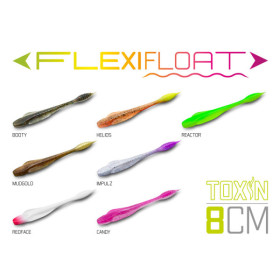 Artificial lure Delphin TOXIN Uvs / 8pcs 8cm / REDFACE