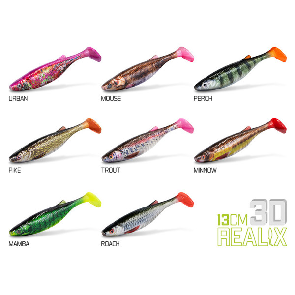 Artificial lure Delphin Realix 3D / 2 pcs 13cm / Pike