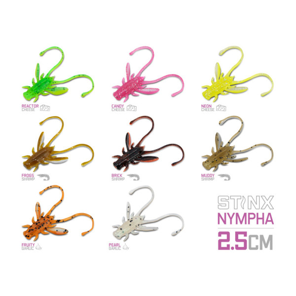 Artificial lure Delphin B! Stinx NYMPHA / 20pcs 2.5cm / PEARL