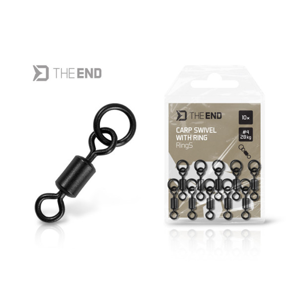 Swivel with a ring Delphin TheEND RingS /10 pcs 4/28 kg