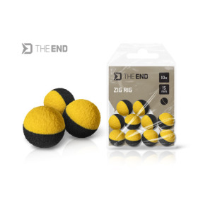 Delphin TheEND ZIG RIG / 10pcs black and yellow 12 mm