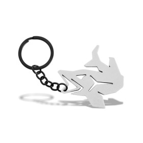 Key chain with a bottle opener Delphin PIKENER Silver