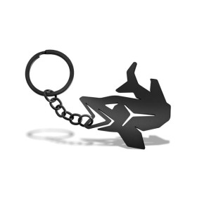 Key chain with a bottle opener Delphin PIKENER Black