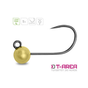 Tungsten jig Delphin T-AREA BL / 5 pcs golden/6,4mm/2,2g/ 4