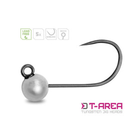 Tungsten jig Delphin T-AREA BL / 5 pcs silver/6,4mm/2,2g/ 4