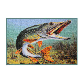 3D pike rug 60x40cm