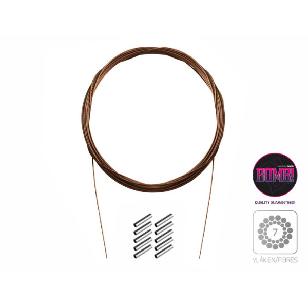 Stainless steel leader BOMB! / 7 fibres 10m/14kg