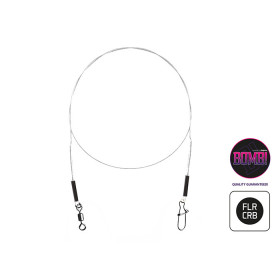 Fluorocarbon wire BOMB! w. swivel and snap hook 2pcs/35cm/9kg