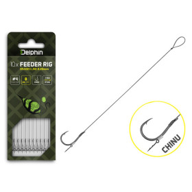 Feeder rig Delphin Braided Sting / 10pcs 12cm/0,20mm/Chinu 6