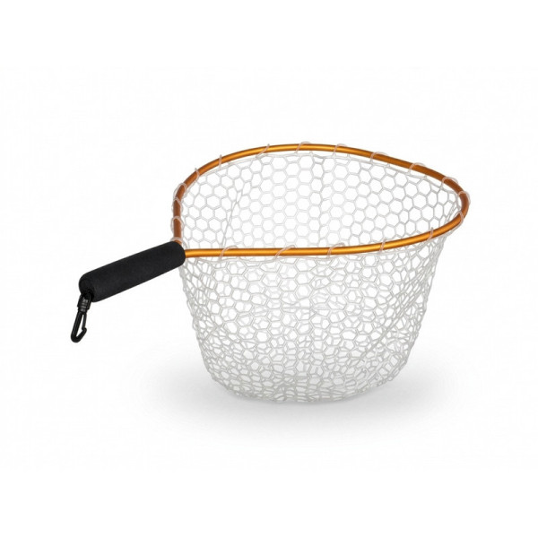 Trout landing net Delphin SoftLUX soft mesh 45x40cm