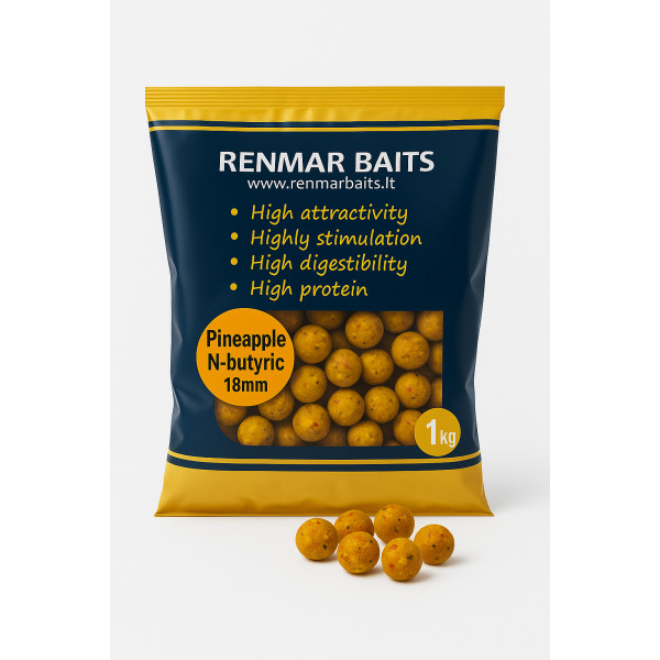 Buy RENMAR BAITS Ананас N-масляные бойлы 1кг