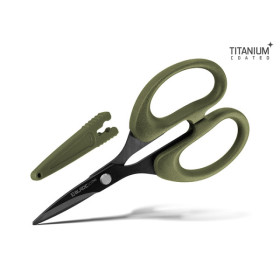 Serrated scissors Delphin BladeX Long Titan 12 cm