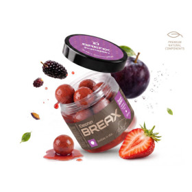 Boilies in dip Delphin BreaX / SweetBERRY Mulberry-strawberry-plum/20mm/200ml