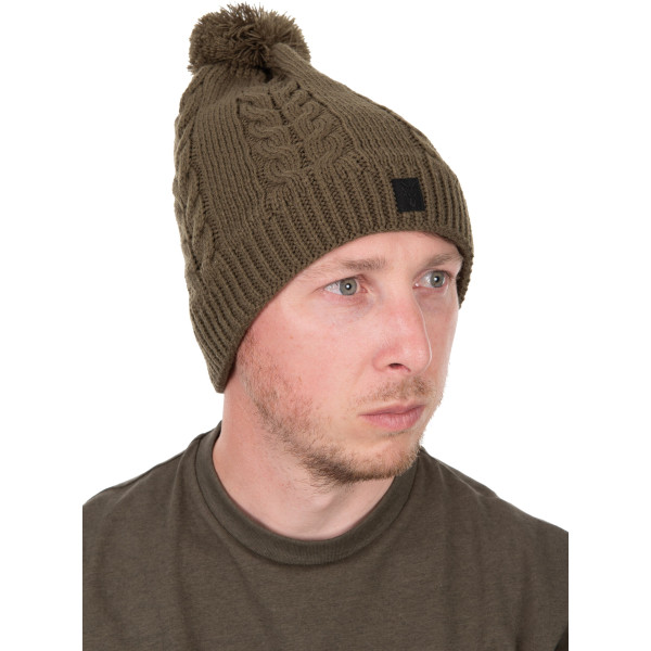 Khaki Knitted Bobble