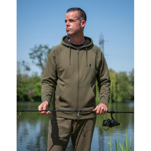 Collection Zipped Hoody Green