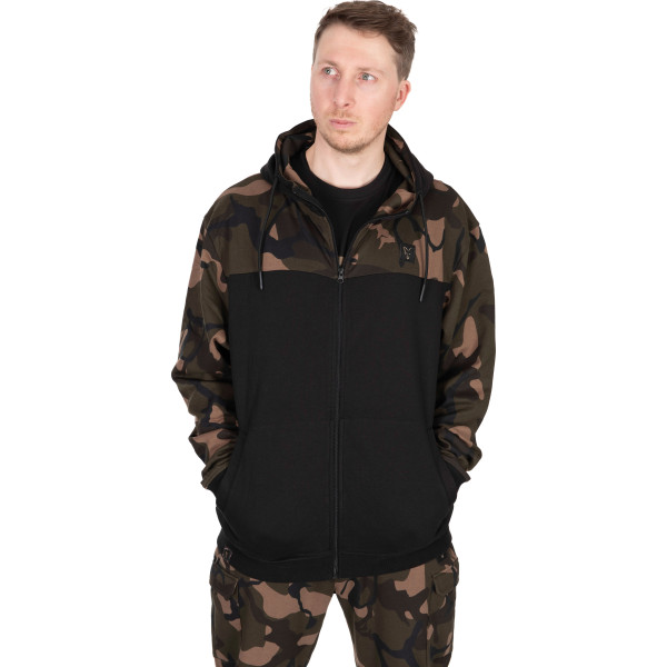 LW Black Camo Split Zip Hoody