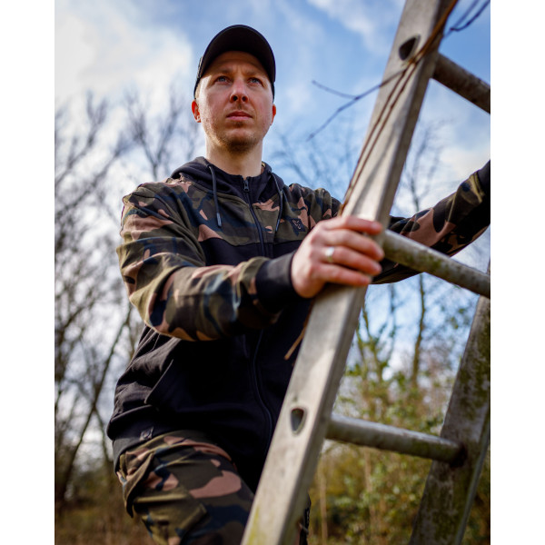 LW Black Camo Split Zip Hoody