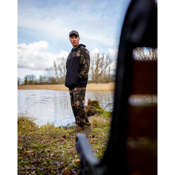 LW Black Camo Split Zip Hoody