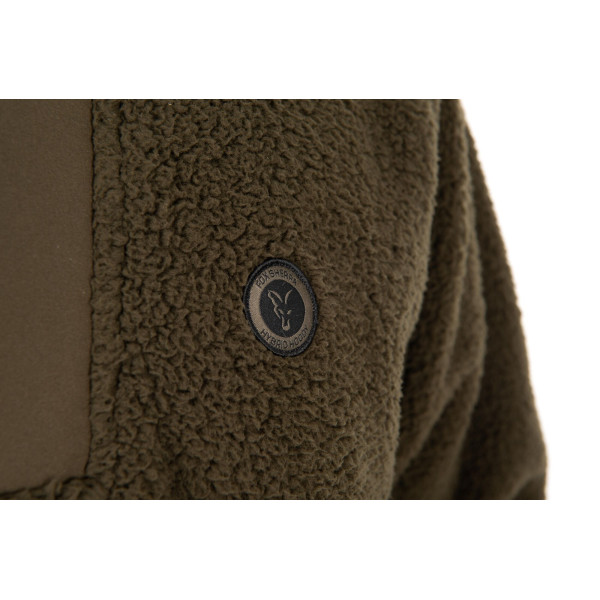 Olive Sherpa Hybrid Jacket