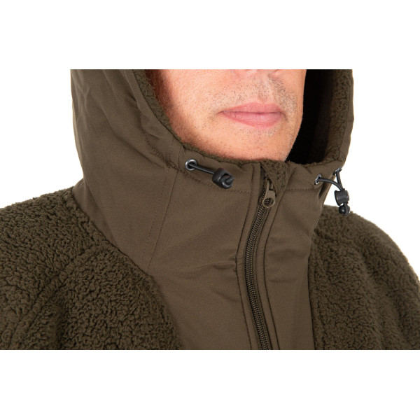 Olive Sherpa Hybrid Jacket