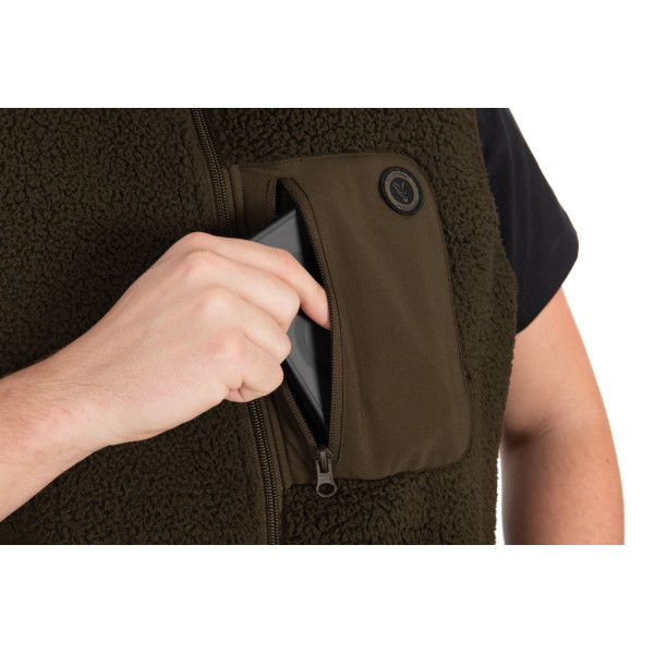 Olive Sherpa Hybrid Gilet
