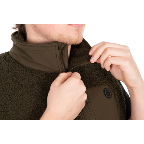 Olive Sherpa Hybrid Gilet