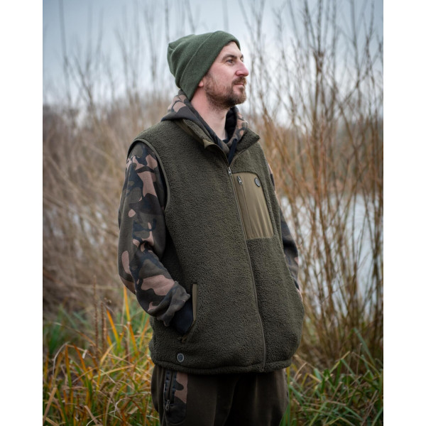 Olive Sherpa Hybrid Gilet
