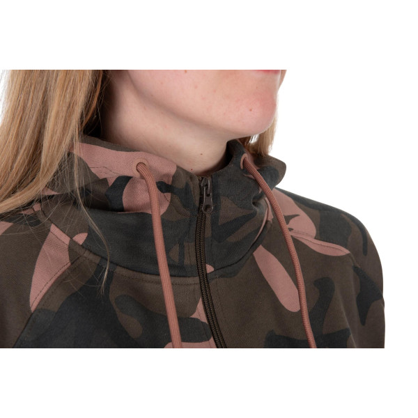 Womens Zipped Camo Hoodie