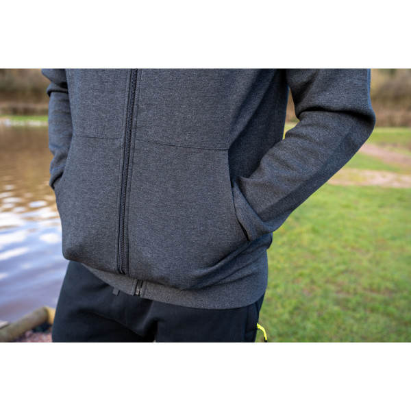 Charcoal Marl Zip Hoody