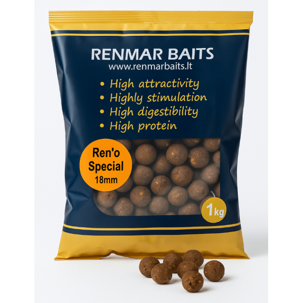 RENMAR BAITS boiliai Soluble Ren'o special 20 mm 1kg