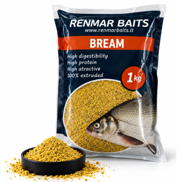 Renmar Baits Sausas jaukas Bream yellow 1 kg