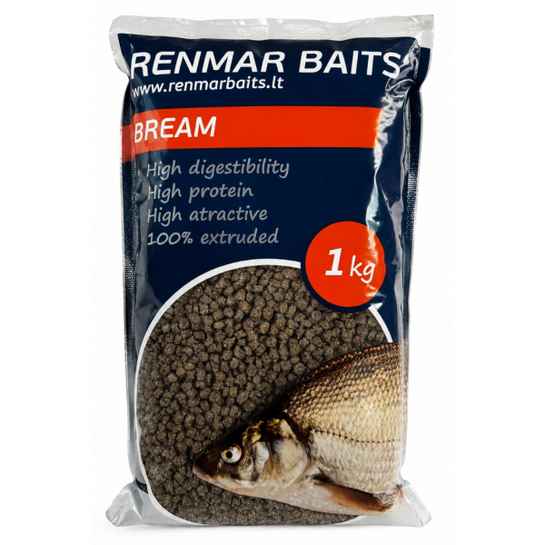 Renmar Baits Peletės Bream (black) 1 kg - 5 mm