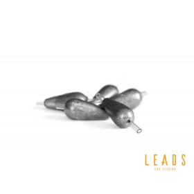 Weight with tube Delphin LEADS Pear with a tube / 5pcs