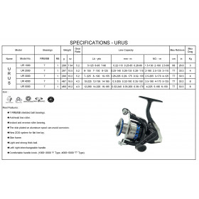 Ritė TiCA Urus UR2000 7+1BB 5.2:1 Saltw