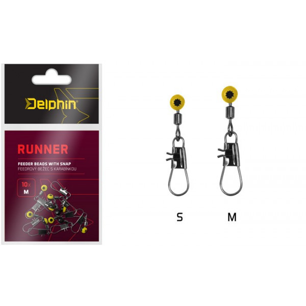 Feeder runner with snap Delphin RUNNER / 10pcs