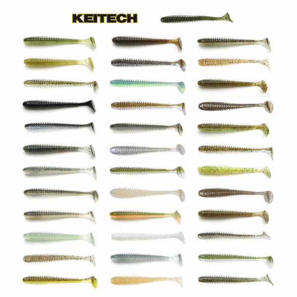 KEITECH Swing Impact 2 "12pcs LT50 Green Shad