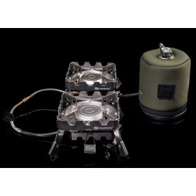 Dviguba Viryklė RidgeMonkey Quad Connect Stove Pro Full Kit