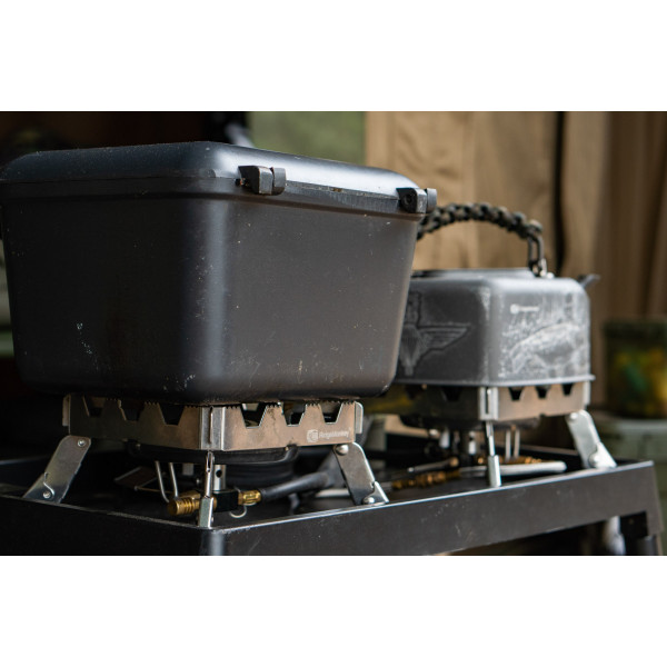 Dviguba Viryklė RidgeMonkey Quad Connect Stove Pro Full Kit